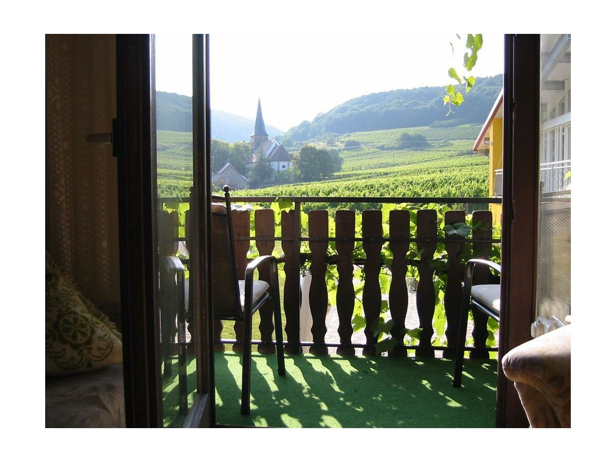 Blick aus unserer Ferienwohnung mit Balkon