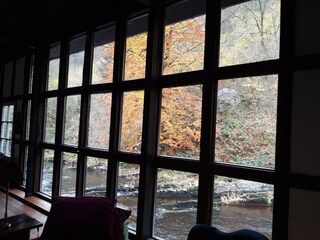 Wohnbereich, Blick auf die Rur