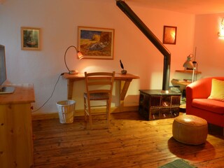 Die Leseecke im Einzelzimmer