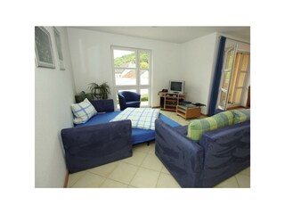 Wohnzimmer mit Schlafcouch