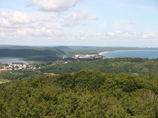 Blick vom Jagdschloss auf das Ostseebad Binz