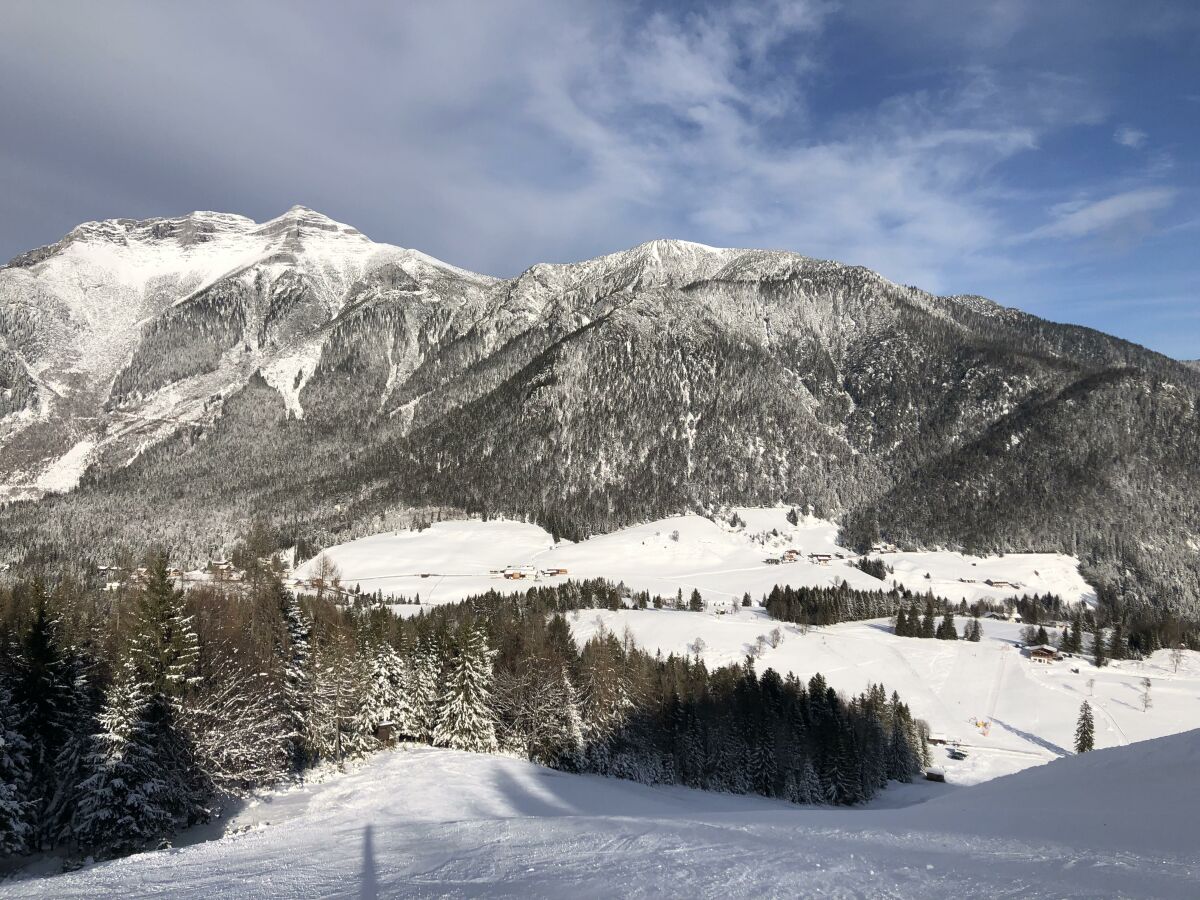 Blick auf das Appartment vom Skilift