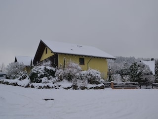 Hausansicht, Zugang Ferienwohnung