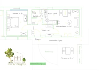 Grundrissplan Ferienwohnung EG