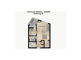 Vakantieappartement Borkum Grondplan 28