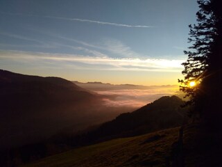 Sonnenuntergang vom Kapf im Herbst