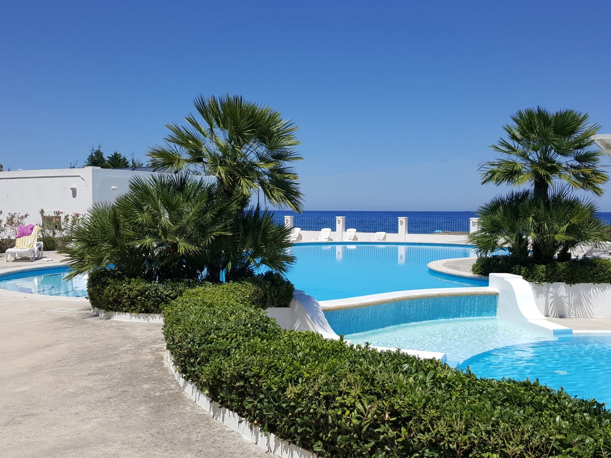 Pool with view to the Aeolian Islands