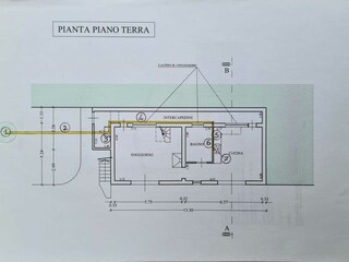 Casa vacanze Mulazzo Pianta del piano 43
