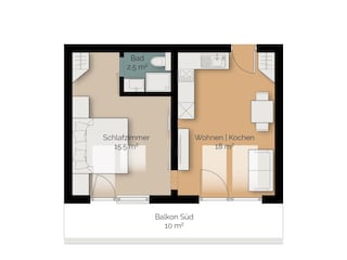 Grundriss Appartement Emma