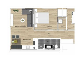 Apartamento de vacaciones Juist Plano de planta 16