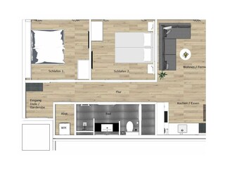 Apartamento de vacaciones Juist Plano de planta 14