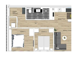 Apartamento de vacaciones Juist Plano de planta 17