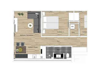 Apartamento de vacaciones Juist Plano de planta 13