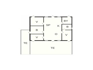Vakantiehuis Kelstrup Strand Grondplan 53