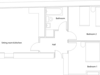 Appartamento per vacanze Drem Pianta del piano 21