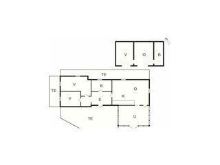 Vakantiehuis Fjellerup Strand Grondplan 44