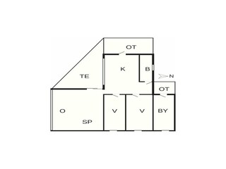 Vakantiehuis Gilleleje Grondplan 50