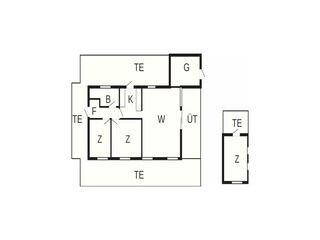 Vakantiehuis Fårevejle Grondplan 5