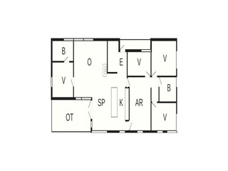 Vakantiehuis Hornbæk Grondplan 53
