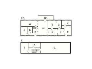 Vakantiehuis Pandrup Grondplan 2