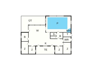 Vakantiehuis Vaeggerløse Grondplan 59