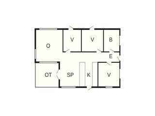 Vakantiehuis Hals Grondplan 40