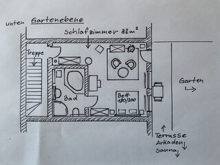 Untere Wohnebene- Gartenebene