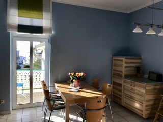 Spacious dining area next to the kitchen