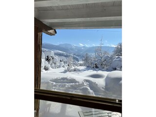 Blick vom Esstisch auf den Hochgrat