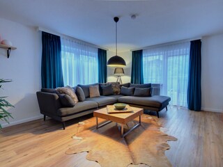 Wohnzimmer Ferienwohnung Waldgeflüster