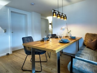 Küche und Esszimmer Ferienwohnung Waldgeflüster