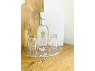 Kostenfreies Tafelwasser auf jedem Zimmer