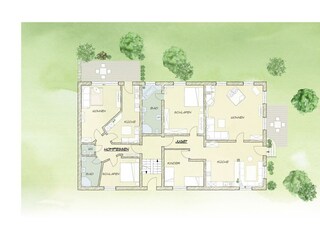 Grundriss der 2 Ferienwohnungen