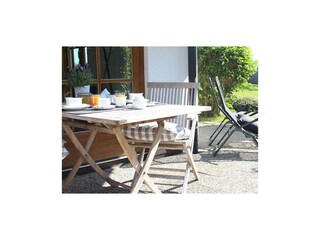 Frühstück, Kaffee, Abendessen oder Sonnenbaden -