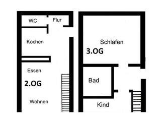 Grundriss der Wohnung
