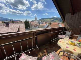 Blick vom Balkon