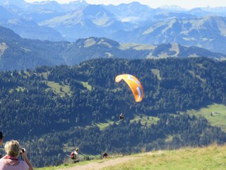 Auf dem Hochgrat starten die Drachenflieger