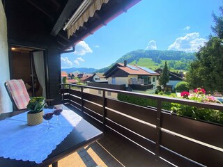 Blick vom Balkon