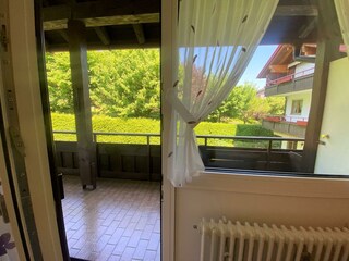 Blick auf den Balkon