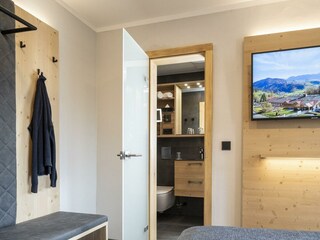 Chalet-Appartement Blick in das Badezimmer