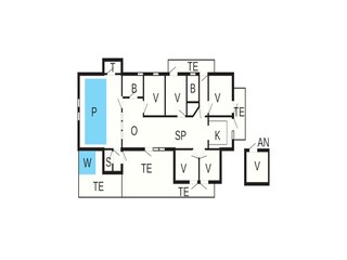 Vakantiehuis Harboøre Grondplan 41