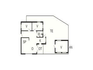 Vakantiehuis Fanø Grondplan 24