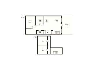 Appartement Tranum Strand Grondplan 50