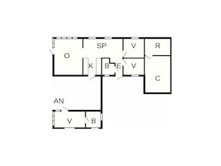 Casa de vacaciones Klitmøller Plano de planta 35