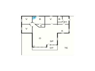 Casa de vacaciones Vorupør Plano de planta 2