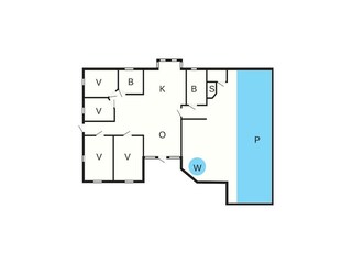 Vakantiehuis Blåvand Grondplan 37