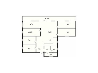 Vakantiehuis Bjerregård Grondplan 2