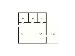 Vakantiehuis Kivik Grondplan 12