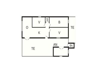 Vakantiehuis Vorupør Grondplan 42