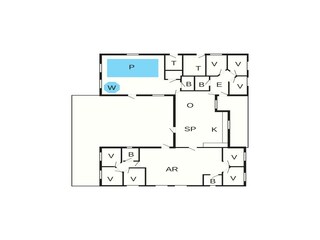 Vakantiehuis Houstrup Grondplan 44